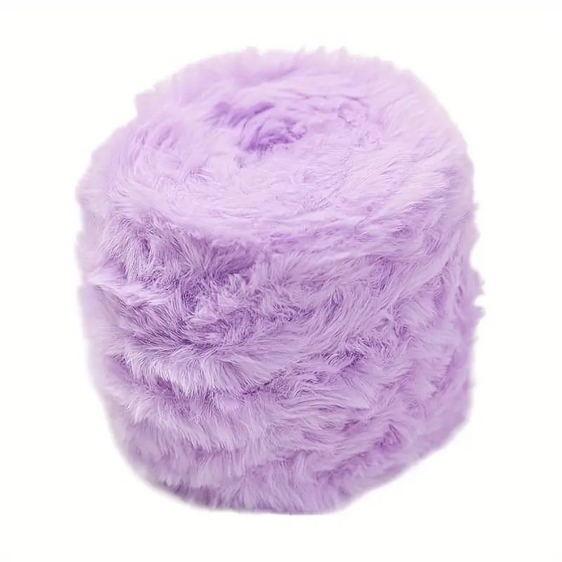 Furry Yarn Crochet Kntting Purple Plush Yarn Super Soft Art Yarn DIY  Sweater Scarf Hat Baby Blanket Faux Fur Pillow Yarn One Skein 200g