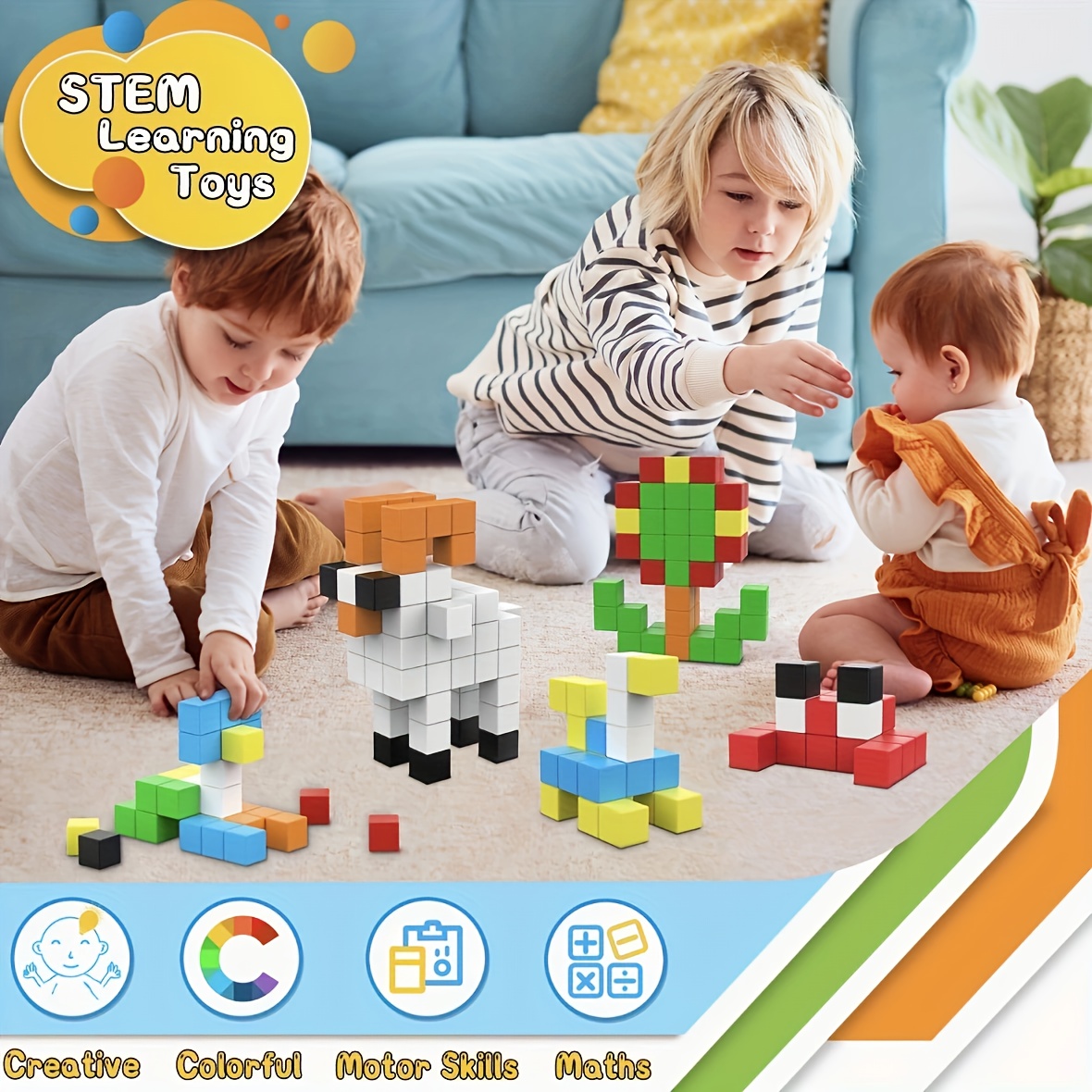 68PCS Blocchi di Costruzione in Legno Arcobaleno Cubi Montessori Giochi in Legno  Costruzioni Legno Massello Impilatore Giocattoli di Legno Giochi Educativi  Regali per Bambini 1 2 3 4 Anni : : Giochi e giocattoli