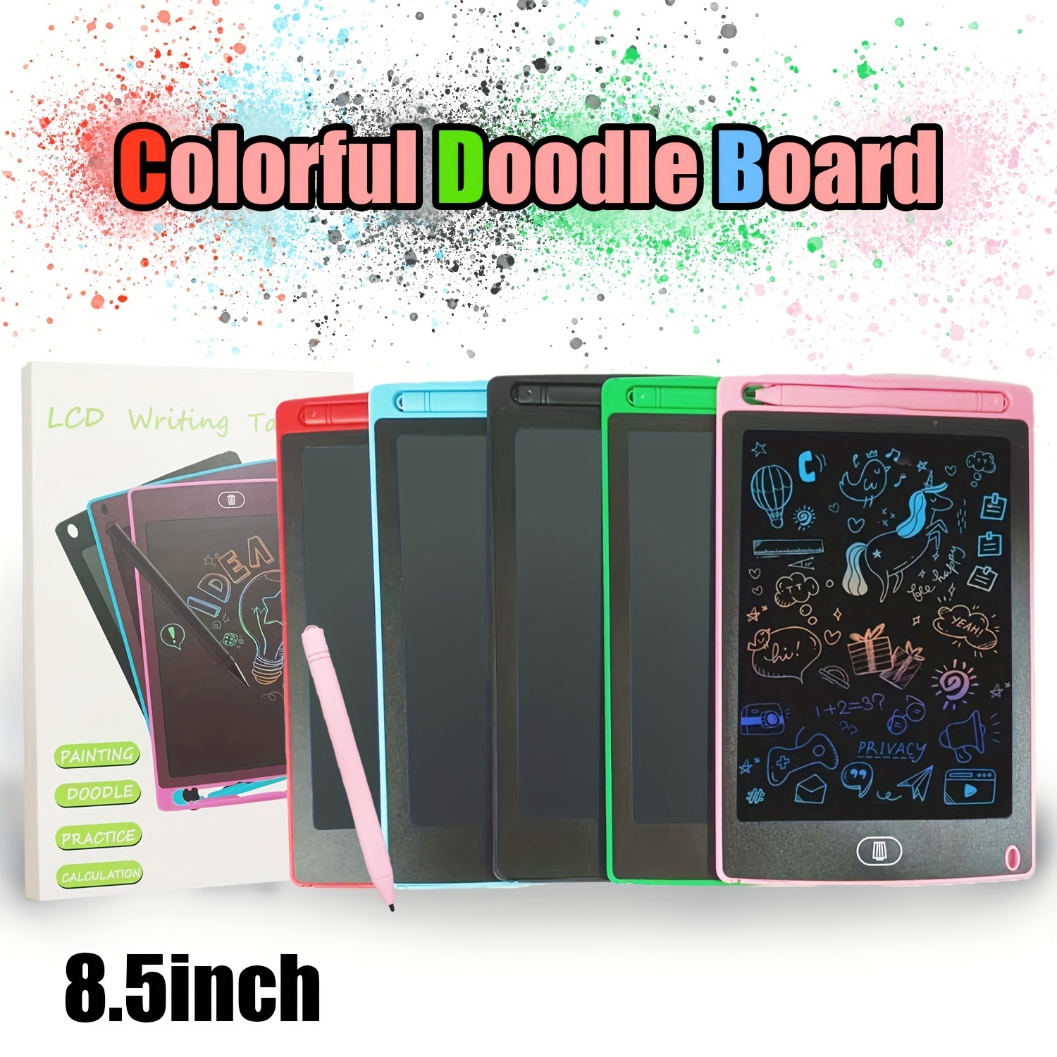 LCD Writing Tablet for Kids Drawing Tablet Children's Portable Erasable  Doodle Board, Toddler Learning Toys Birthday Gift for Age 3+ Years - 12 In  