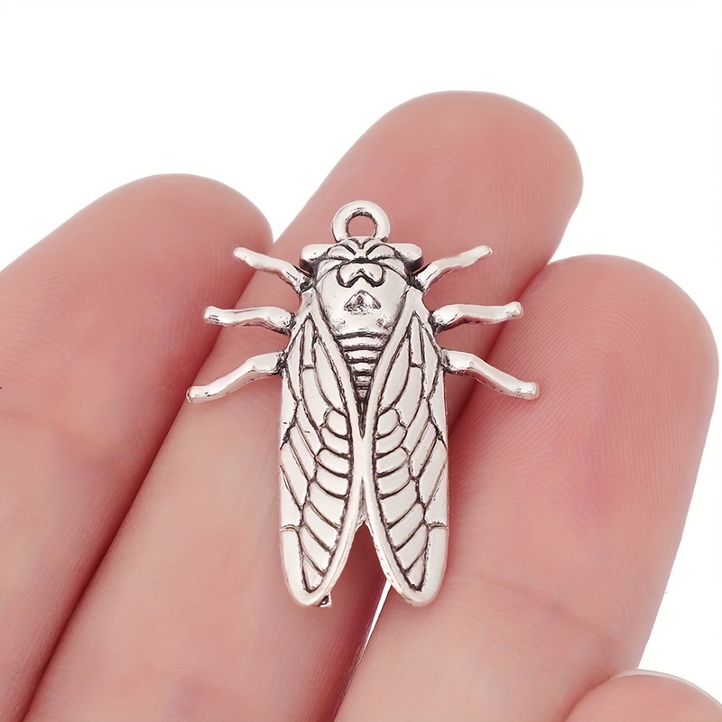 

10pcs Cute Cicada Pendants Insect Charm Pendants Diy Handmade Necklace Earrings Pendants Charm Jewelry Accessories 22x28mm