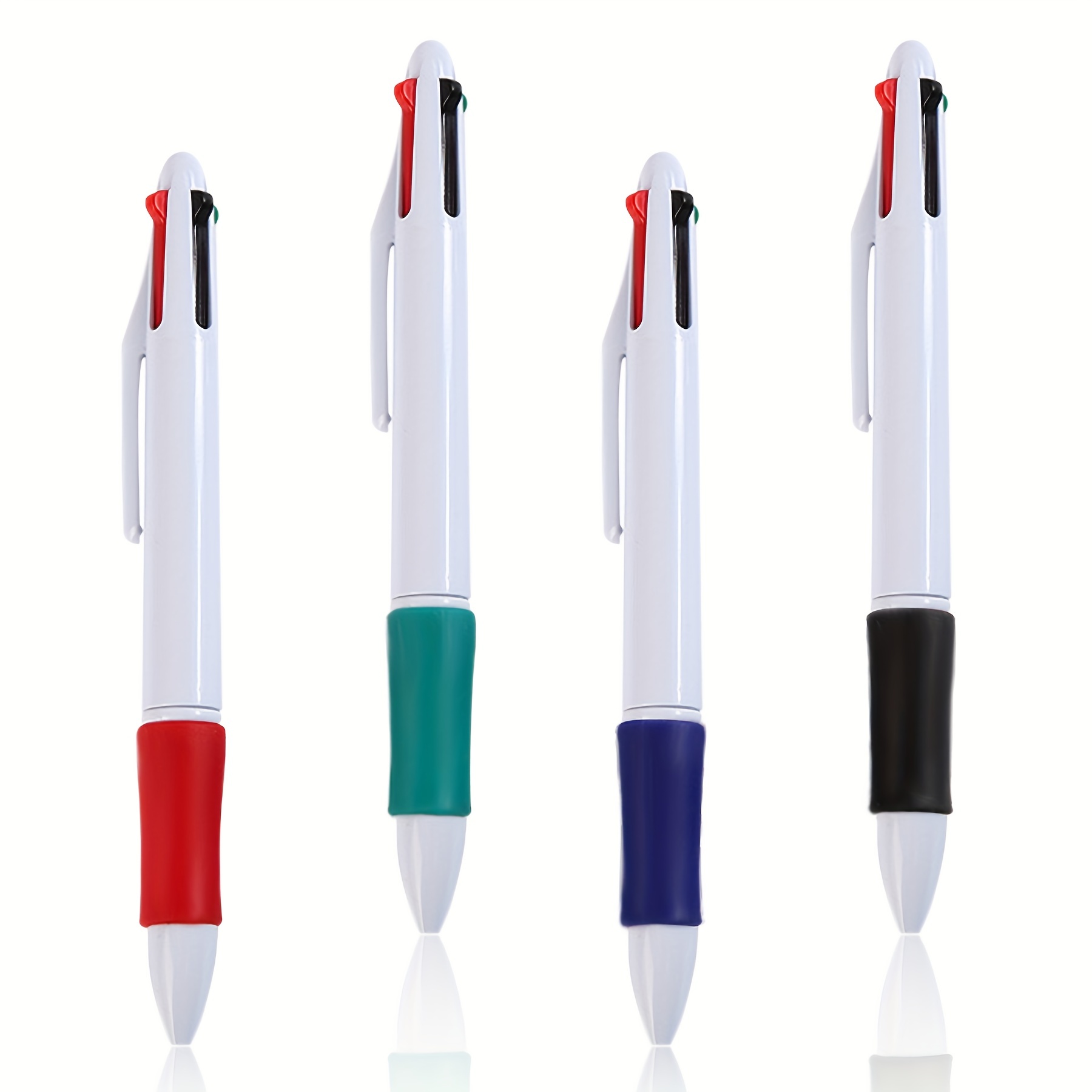 Lot de 6 stylos à bille multicolores de 0,5 mm, 4 en 1, stylos à bille  rétractables à pointe fine pour bureau, école, étudiants, enfants,  infirmières