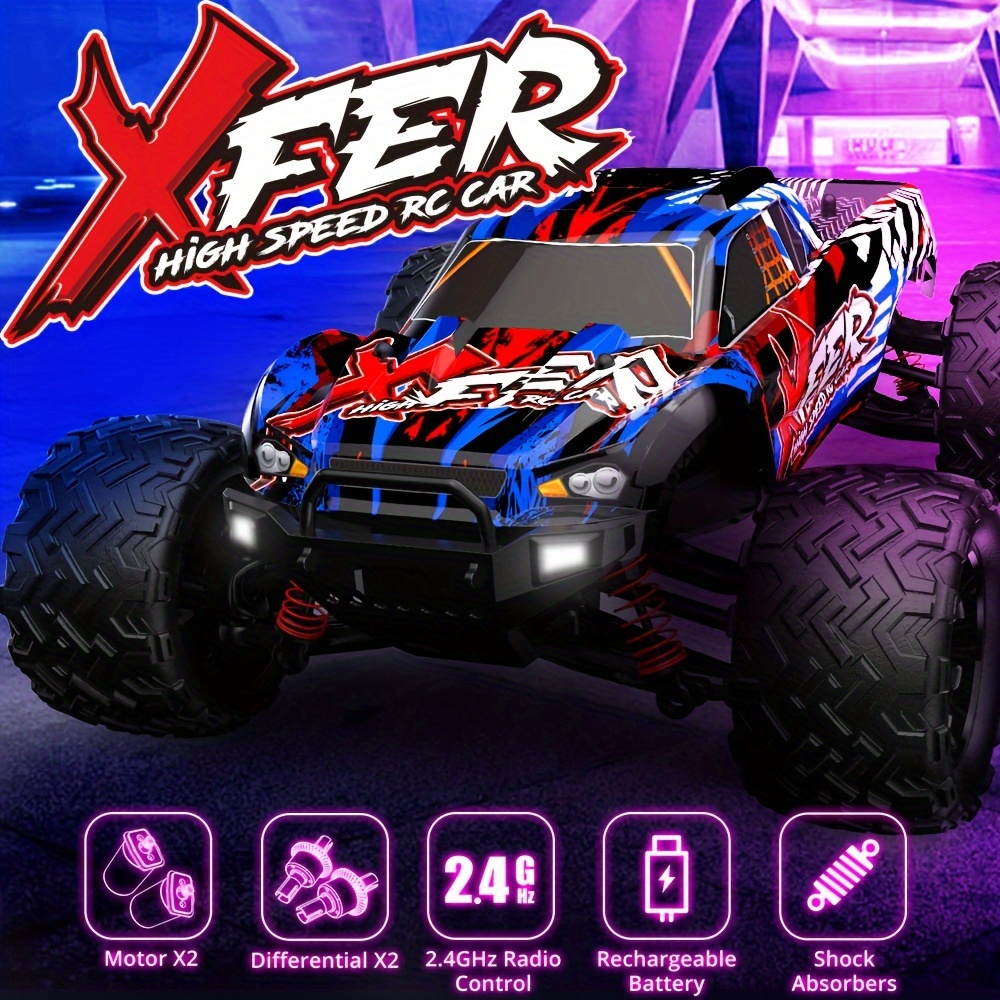 Monster Truck tout-terrain 4 roues motrices pour adultes et enfants,  véhicule de camion télécommandé Hobby