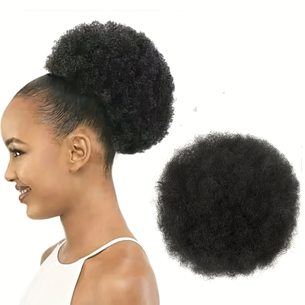 

Bhf Women's Afro Synthetic Ponytail Extension, 6 Inch Short Fiber Hairpiece With Drawstring And 2 Clips For Basic Styles