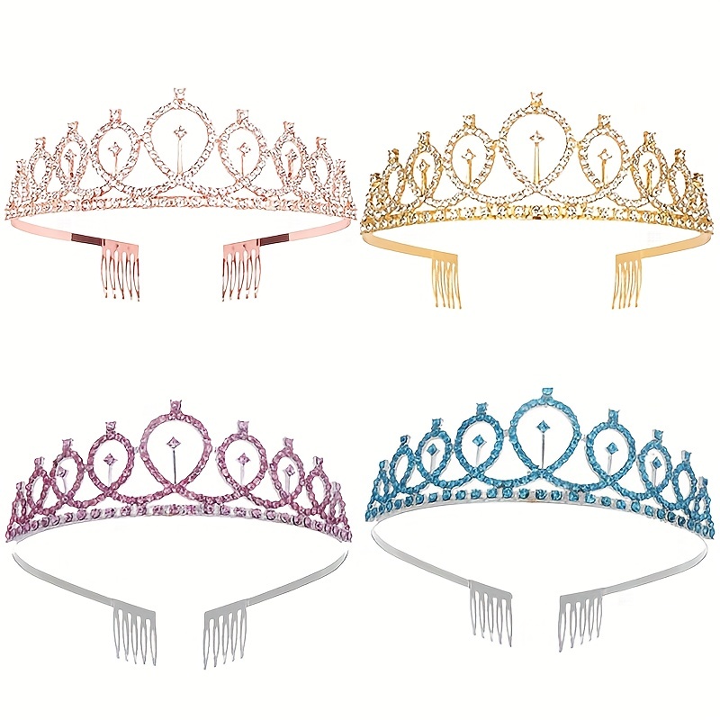 Rhinestone Headband Crown Tiara Hair Accessories for Women