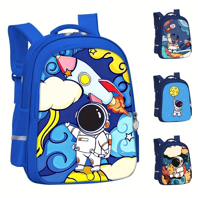 Rocket Cartoon Astronaut Backpack Set Birthday Gift Study - Temu