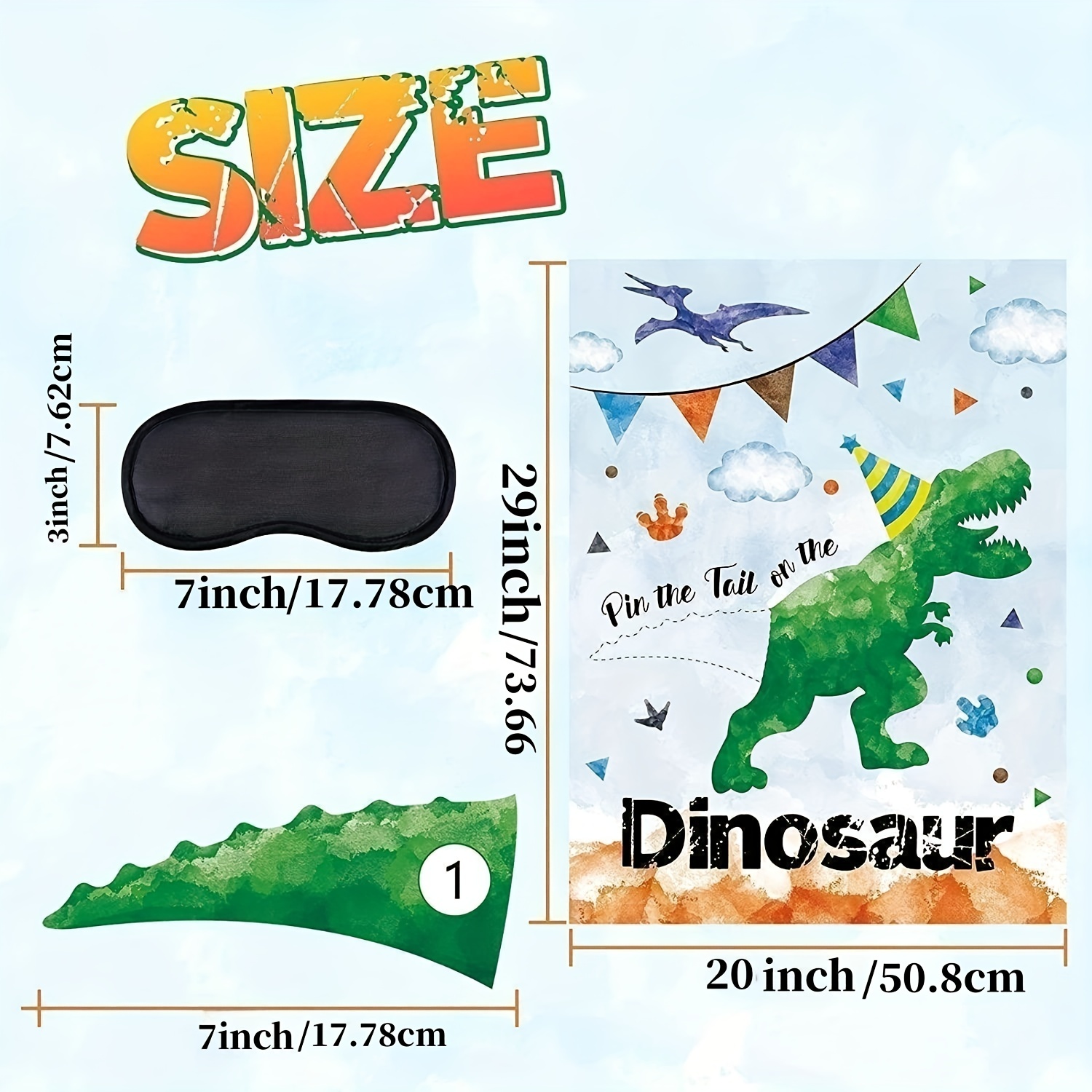 Pin the Tail on the Dinosaur - Dinosaur Birthday Party Game