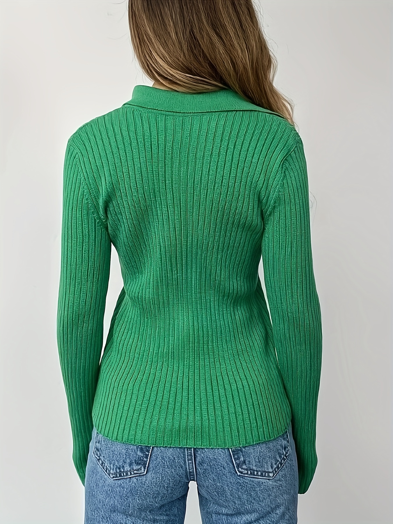 Women's Notch-Neck Sweater, Women's Tops