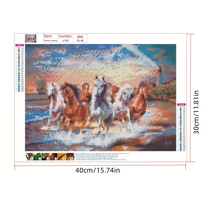 5d Diamond Painting Animal Horse Series Diamond Embroidery - Temu