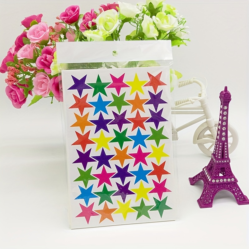 60pcs /bag Colorful Glitter Foam Star Stickers Kids Toy