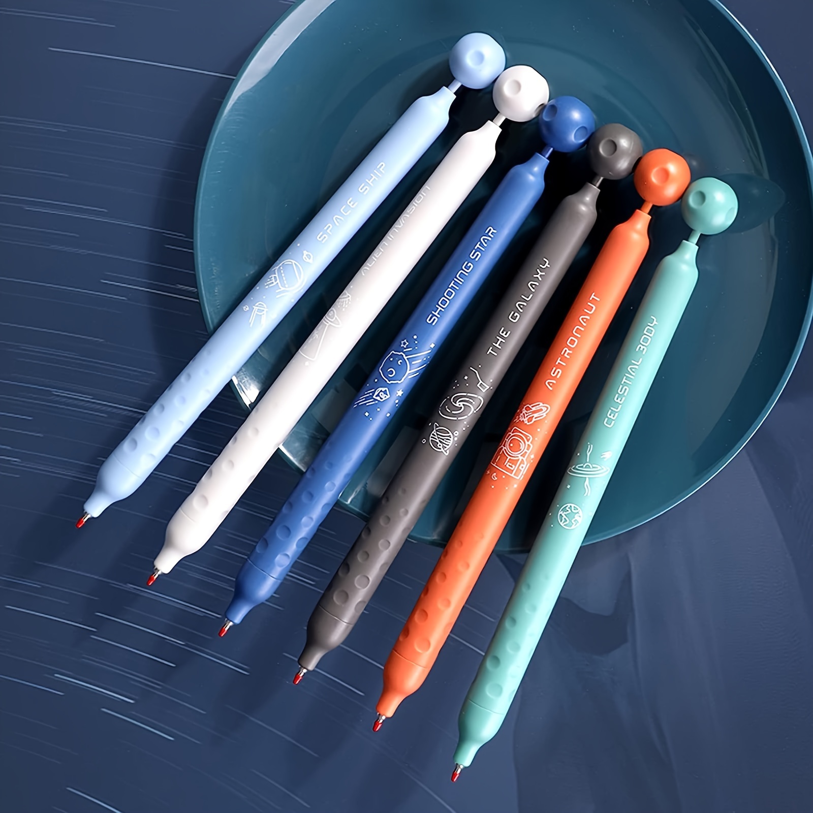 Blue Gel Pens, Black Ink Pens Quick Dry & Smooth Writing, Retractable  Aesthetic Pen For Journaling Note Taking - Temu