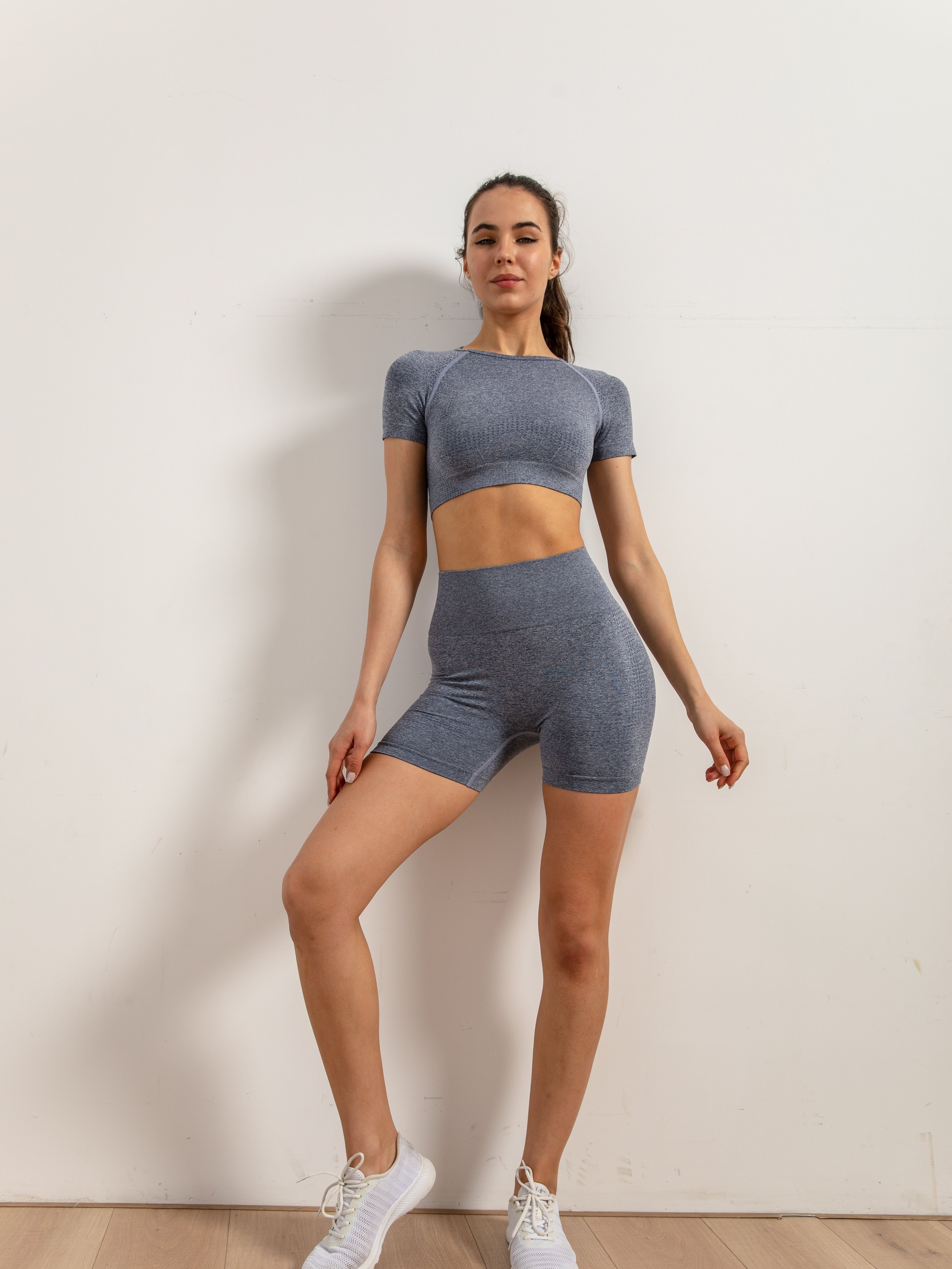 Conjunto De Yoga 2 piezas de ropa deportiva para mujer, ropa deportiva sin  costuras, artículos deportivos (azul M) Tmvgtek Para Estrenar