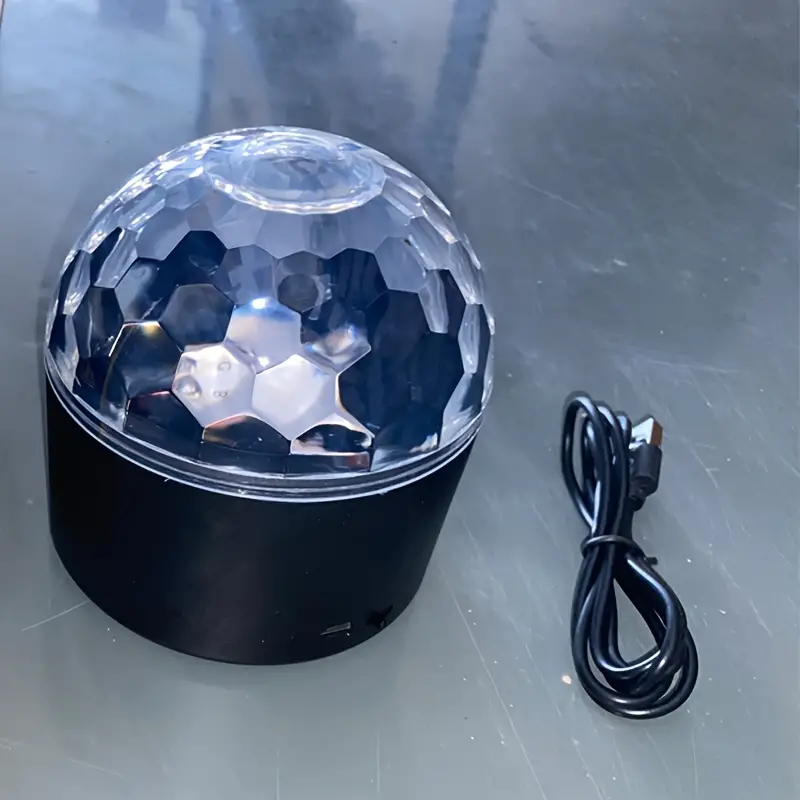 1 Mini Boule Disco Lumineuse Boule Magique Avec Haut parleur