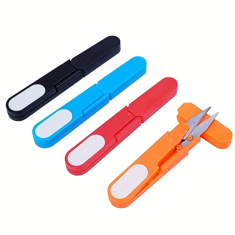 Household U-shaped Spring Yarn Scissors Cross Stitch Clothing Thread End  Cutting Sewing Scissors Small Colorful Iron Scissors - Temu Philippines