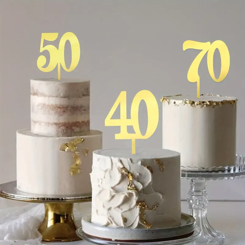  Abaodam 40 Pcs Cake Number Decoration Birthday Party