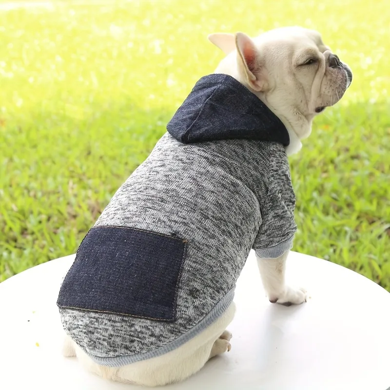French Bulldog Hoodie Dog Clothes Warm Sport Cozy Patterned Pet Puppy Pugs  Coat