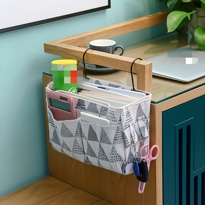 2023 New Home Bedside Storage Hanging Bag Canvas Storage - Temu