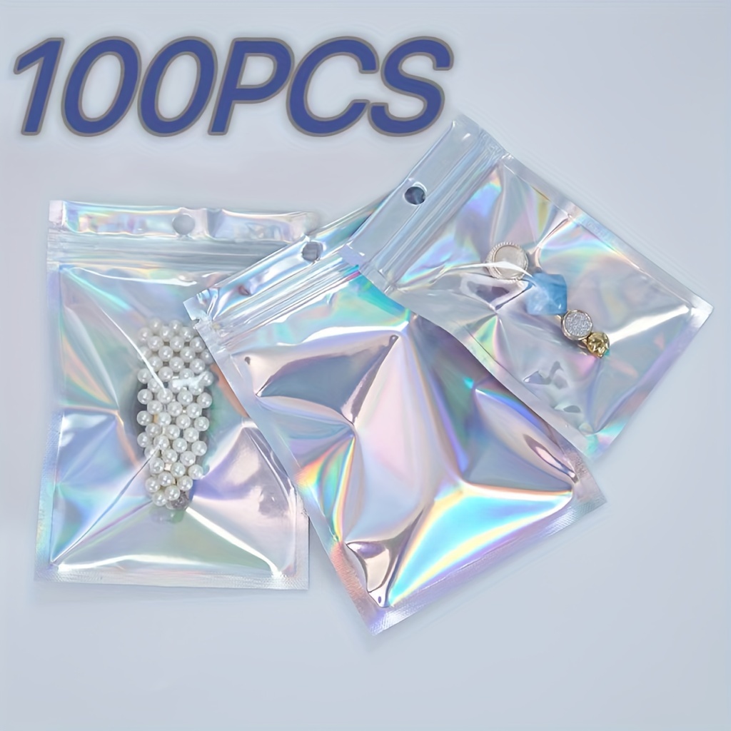 Bolsas Ziplock de plástico de papel de aluminio de 100 piezas