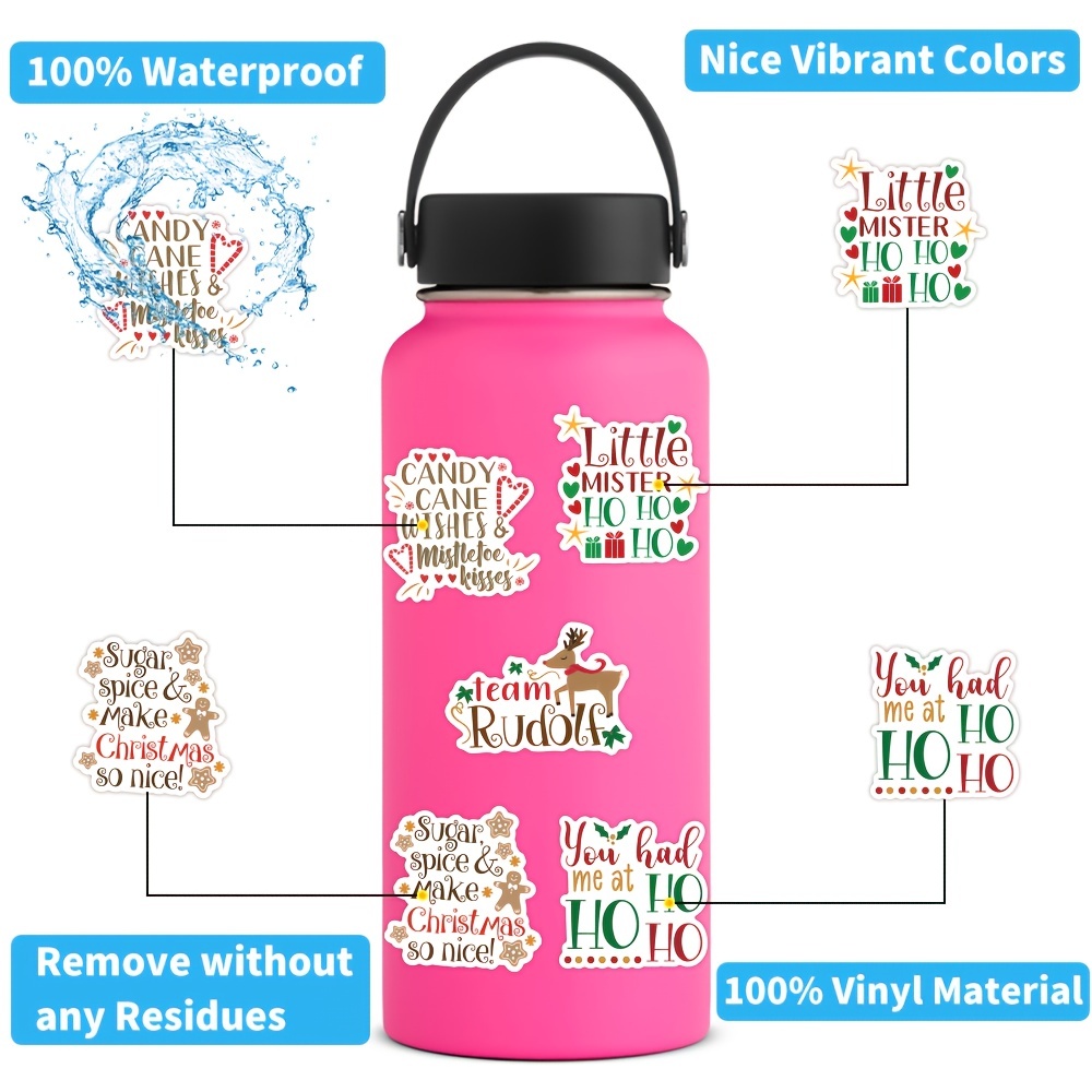 Pegatinas para botellas de agua, 100 paquetes / piezas lindo