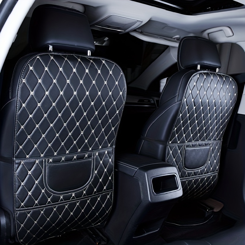Protecteur de dossier de siège de voiture, coussinets anti-coup de pied,  housse de protection transparente, polymères, 2 pièces - AliExpress