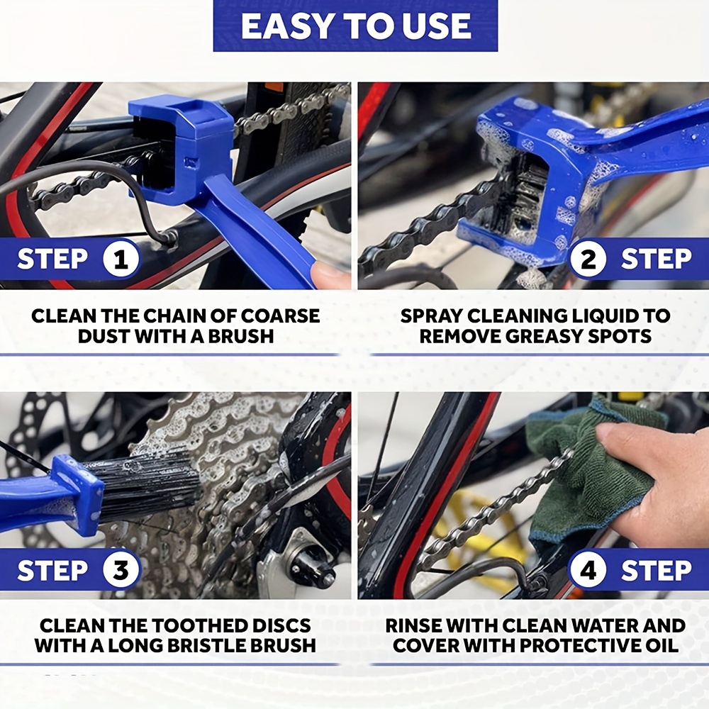 Portable Chain Cleaner Motorcycle Road Bike Chain Clean Brush Bicycle Clean  Motorcycle Tools Chain Cleaner Maintenance Tool - AliExpress