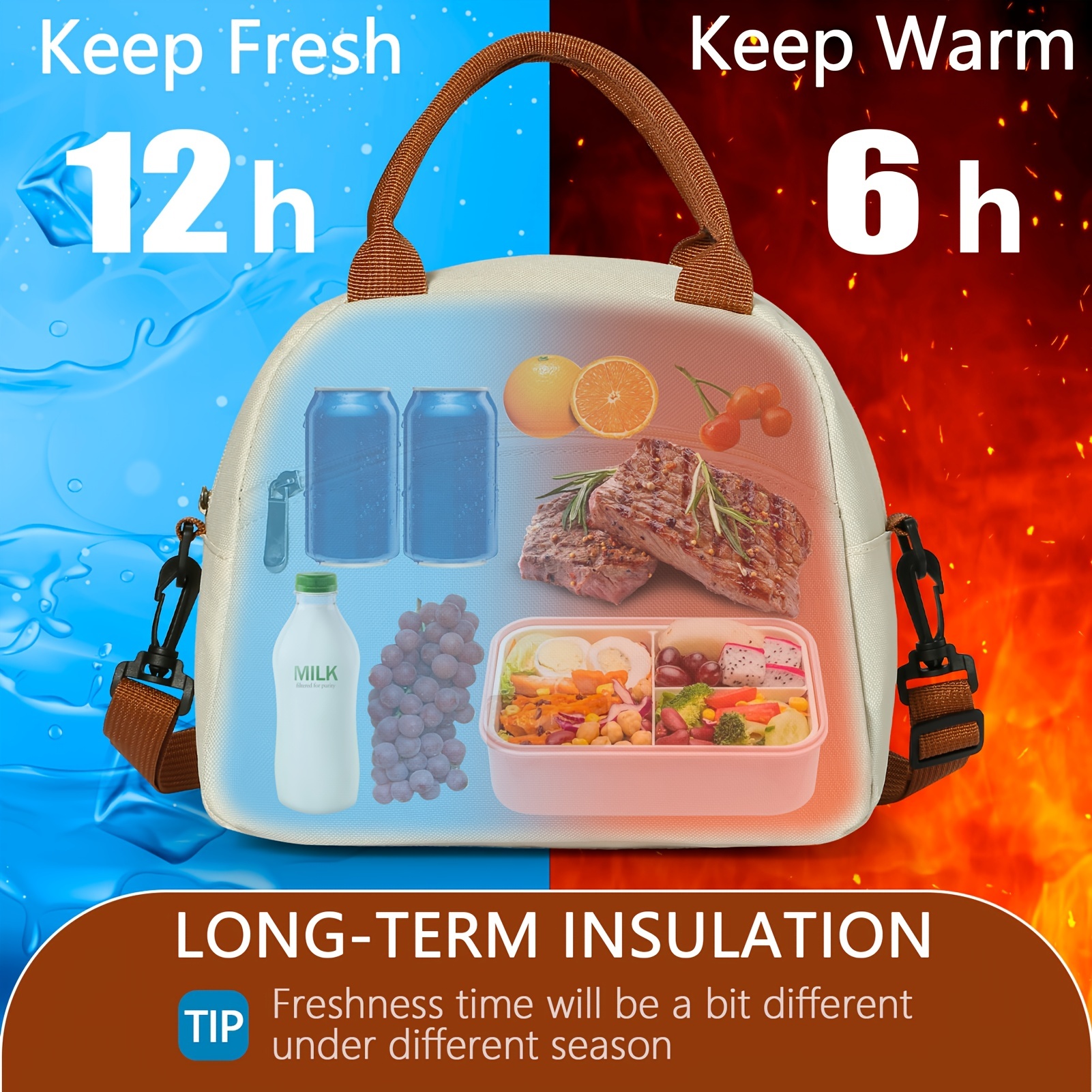 Insulated Lunch Bag Waterproof Lunch Cooler Bag Insulated - Temu