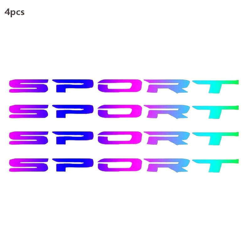 4pcs Sport Sticker Decal Sticker Wheel Window Graphic Bumper Sport Sticker Motorcycle Truck Bike