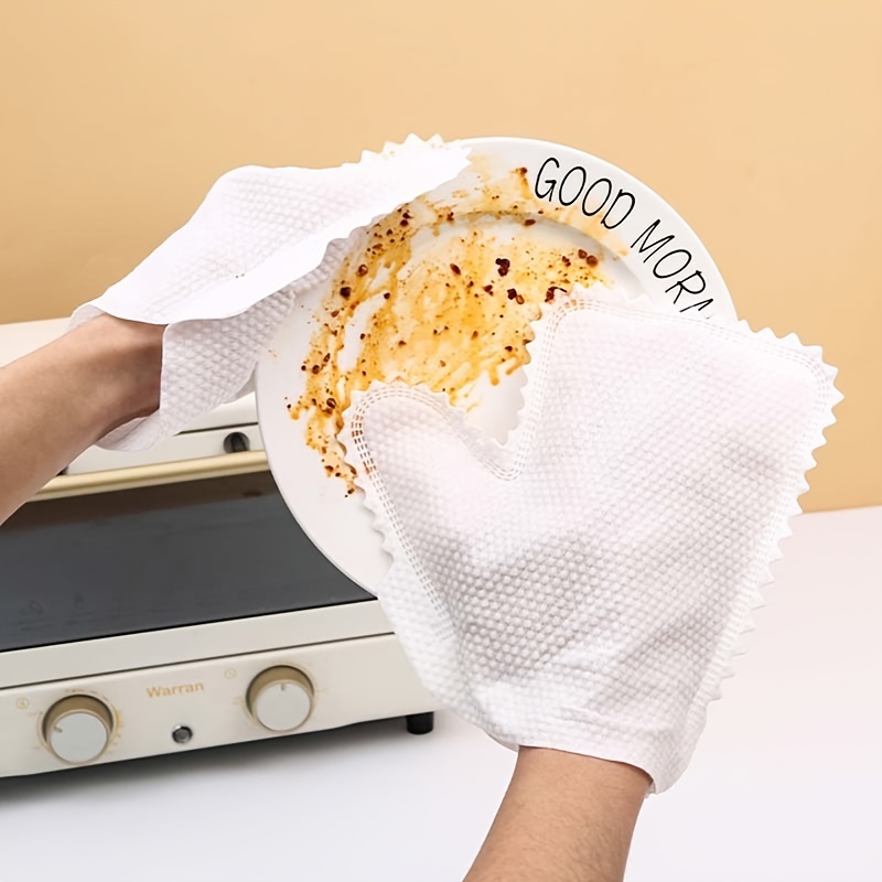 10pcs Lazy Rag Non-Woven Gloves - Wet & Dry Cleaning, Dust Removal & Pet Hair Cleaning