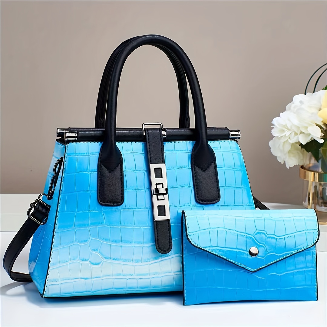 fashion top handle satchel bag trendy crossbody bag womens casual handbag shoulder bag purse details 1