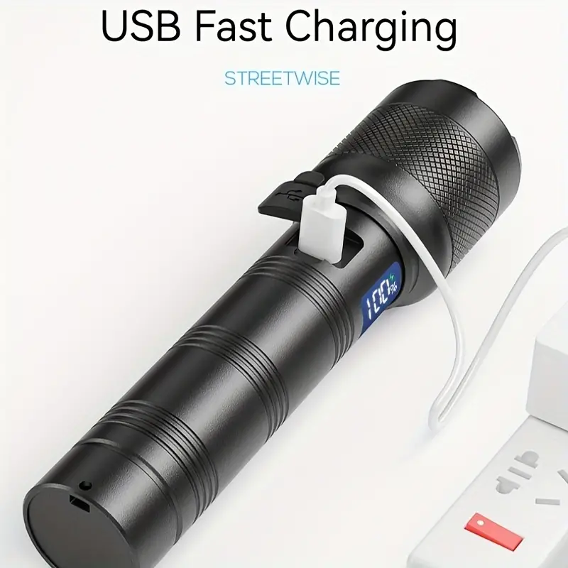 power light Mini Torche Rechargeable USB Lampe de Poche à LED pour Batterie  Rechargeable à prix pas cher