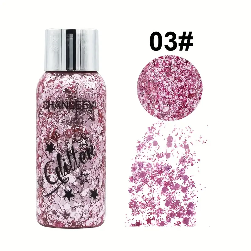 Flash Eye Shadow Glitter Gel Night Club Stage Makeup Sequin Gel Body Lotion  Dramatic Party Festival Makeup Shiny Shimmer Glow Decoration For Face Body  - Temu