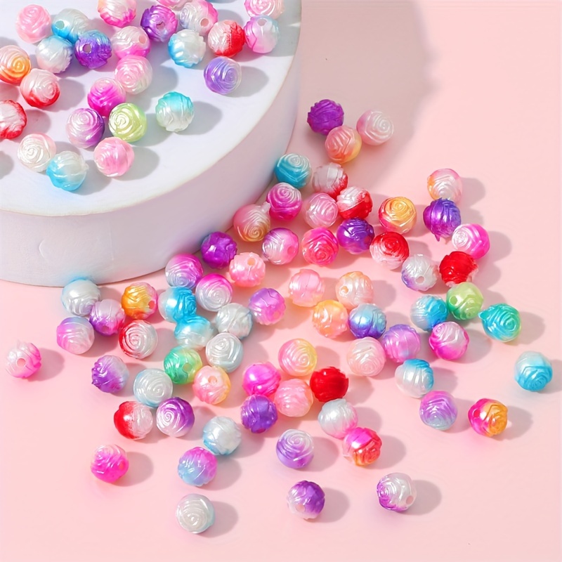 Artificial Pearl Luster Light Rose Beads For Jewelry - Temu