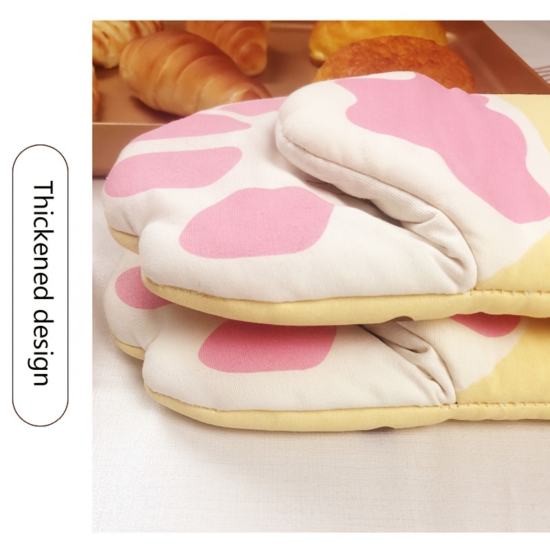 1pc Funny Oven Mitts Kitchen Accessories Cute Cooking Baking Heat Resistant  Kawaii Cat Glove, Gifts For Cat Lover