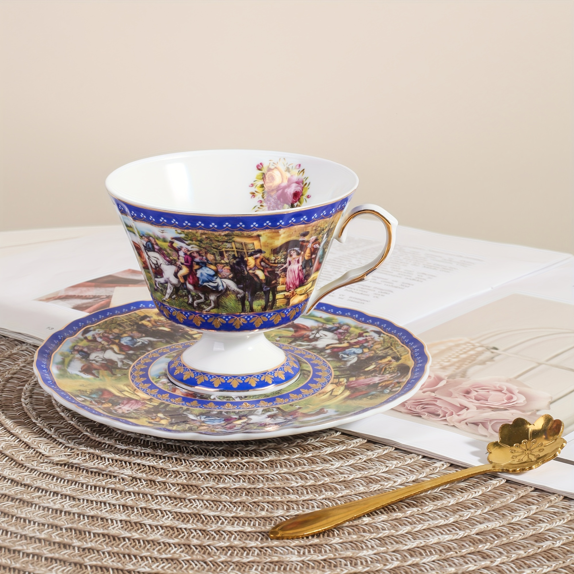 Tazza da caffè e piattino di lusso in stile marocchino Set tazza da tè per  colazione