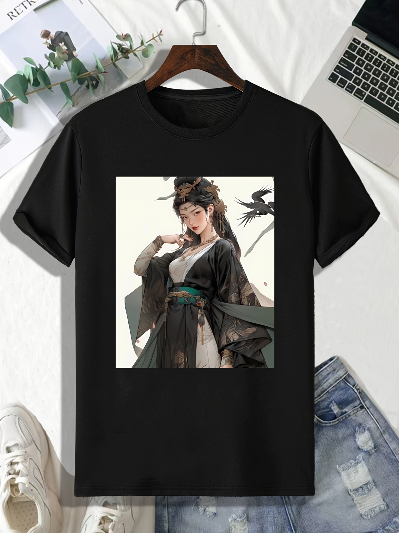 Designs Gráficos para Camisetas e Merch de menina anime