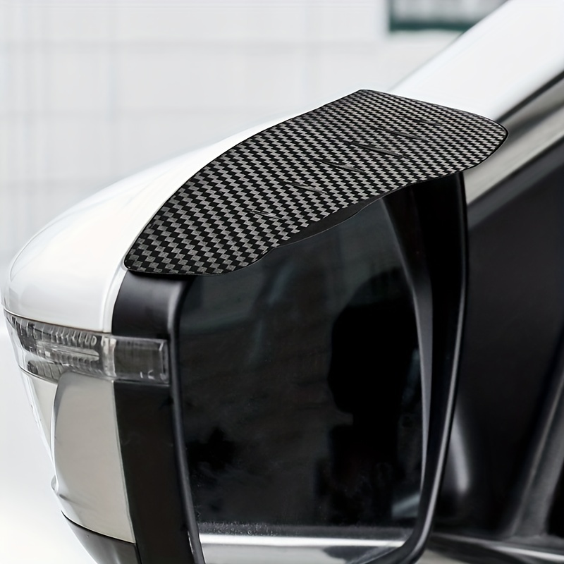  Protector de espejo retrovisor tipo ceja de fibra de carbono,  para visión trasera o lateral, de protección contra la lluvia y el humo,  impermeable, universal para automóvil, vehículo, camión y SUV