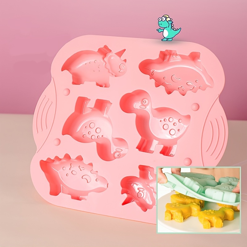 1pc Plastic Ice Cube Mold, Cartoon Cute Dinosaur Design Ice Cube