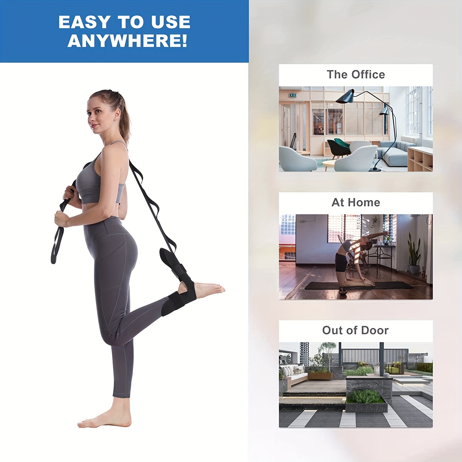 Yoga Stretch Straps: Increase Flexibility Auxiliary Ankle - Temu Canada