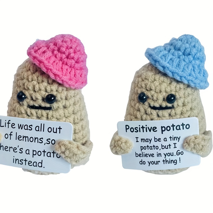 Mini Funny Positive Potato Vegetable Positive Potato Crochet - Temu