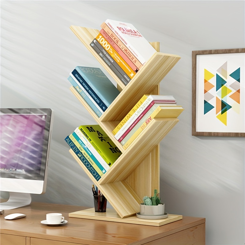 Desktop Small Bookshelf Layered Book Storage Rack Student - Temu