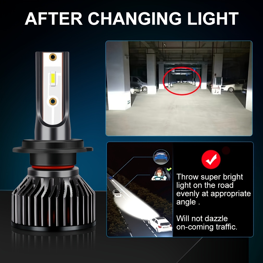 Acheter 2 pièces H7 lampe à LED Super lumineux voiture