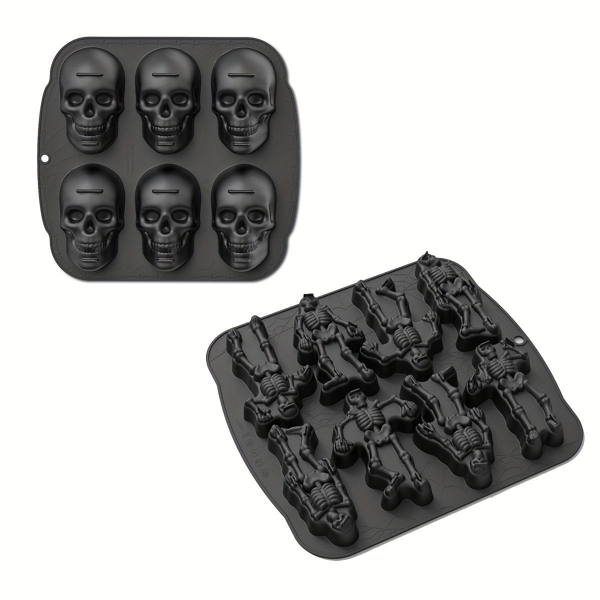 Aluminum 3D Skull Cake Pan Metal Skull Cakelet Mold Skull Pirate