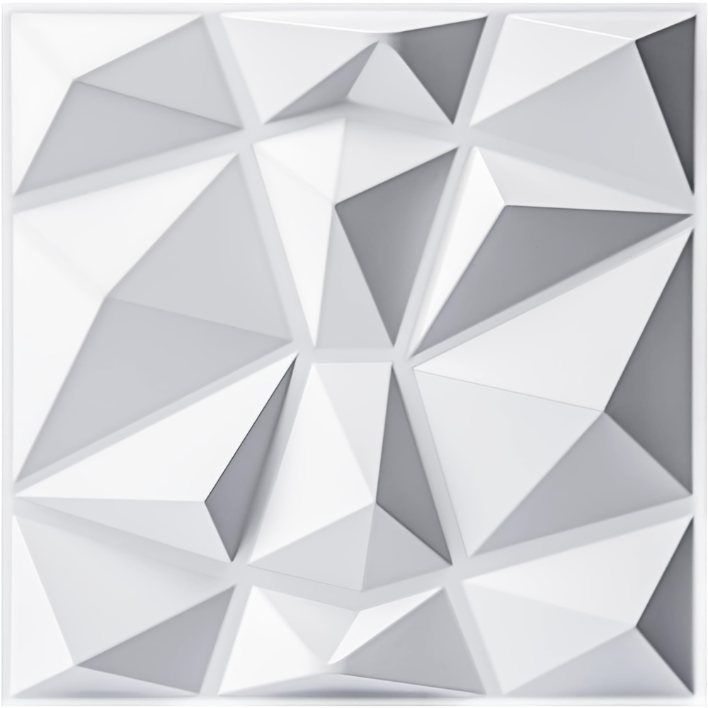 1pc/10pcs/16pcs/20pcs Diamond-pattern Decorative 3d Wall Panels, 30cm X 30cm Matte White/black, Diy Home Decor Wall Stickers