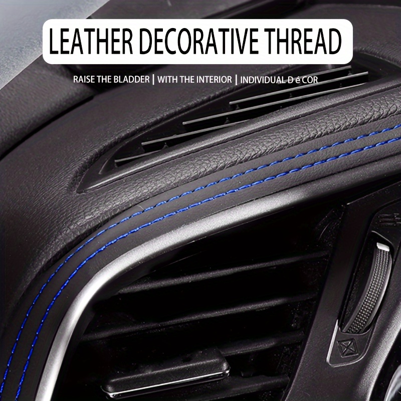 Auto Interior Trim Strip Universal Self-adhesive Instrument Panel Leather  Trim Line Red Blue Black Braided Ribbon Trim