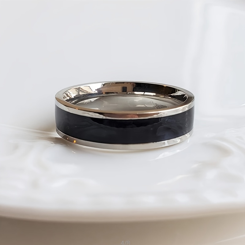Alliances Homme Femme Homxi En Acier Inoxydable - Poli 6mm - Argent Ou Noir - Bague Couple Fiançailles