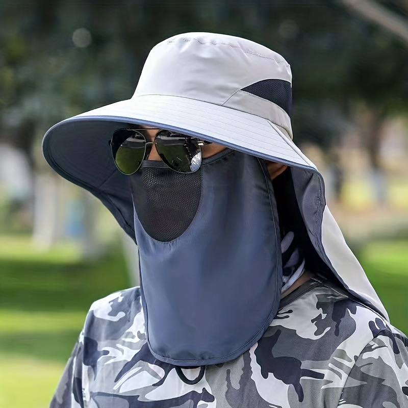 Unisex Summer Sun Protection Face Covering Bucker Hat - Temu New