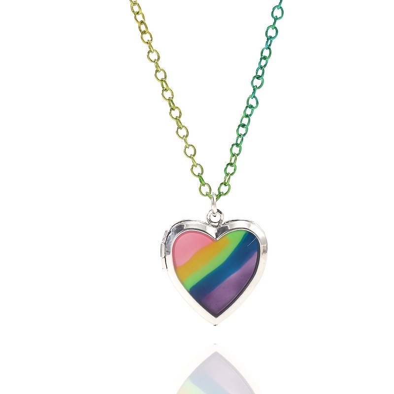 Open Locket Heart Pendant Necklace