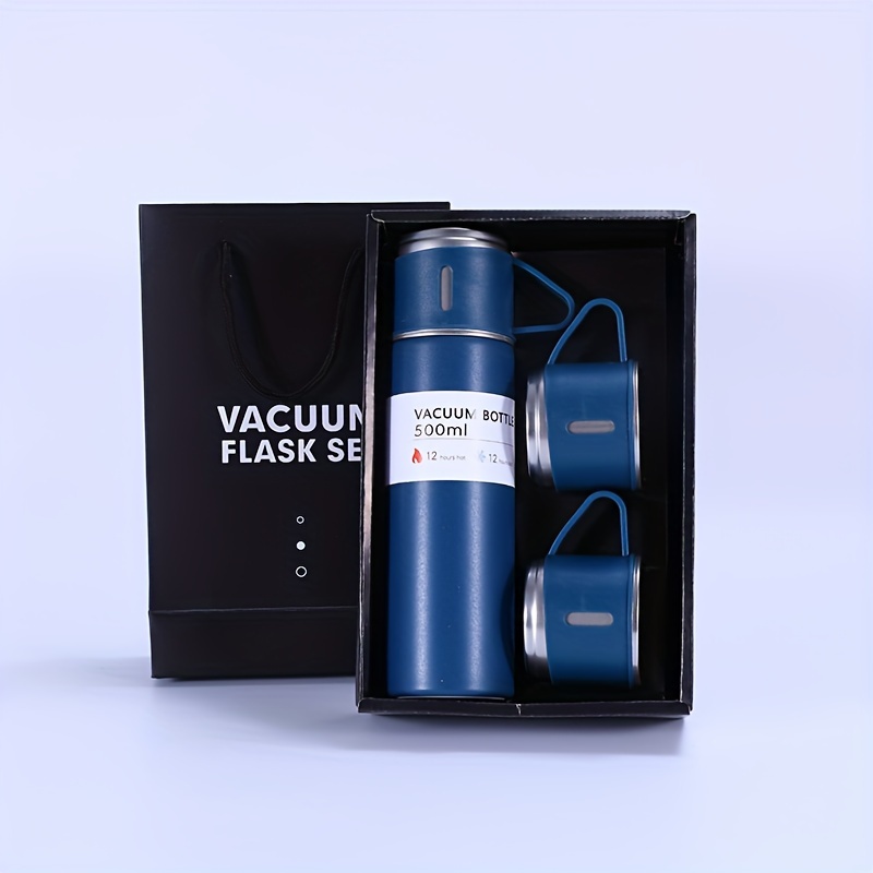 Stainless Steel Vacuum Flask Set With 3 Pc Mug, 500 mL