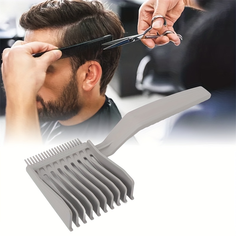 2pcs Barber Fade Combs, peigne professionnel de coupe de cheveux résistant  à la chaleur Flattop Comb Clipper Peigne de positionnement courbé pour  hommes Salon Coiffeur Outils