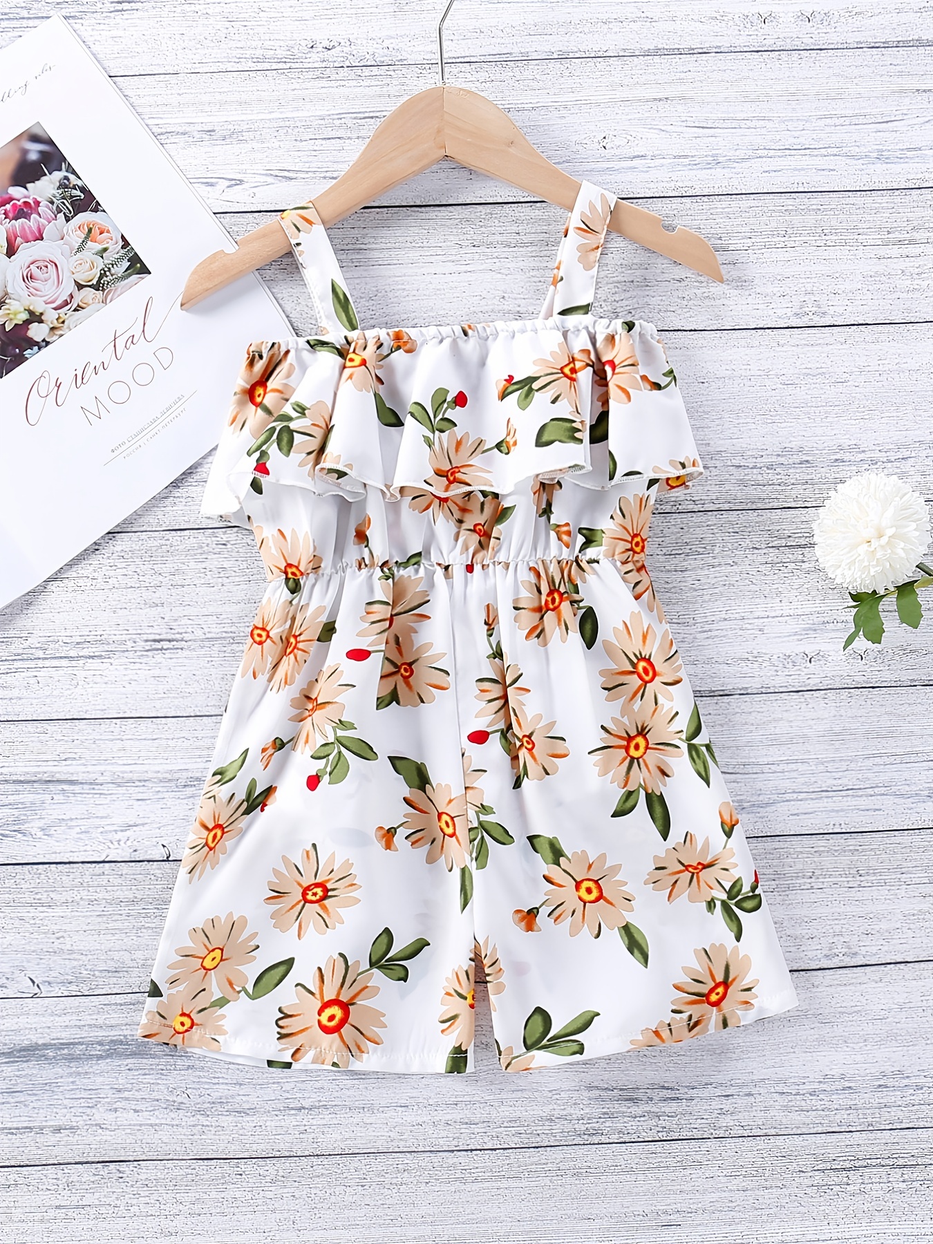 Girls best sale floral romper