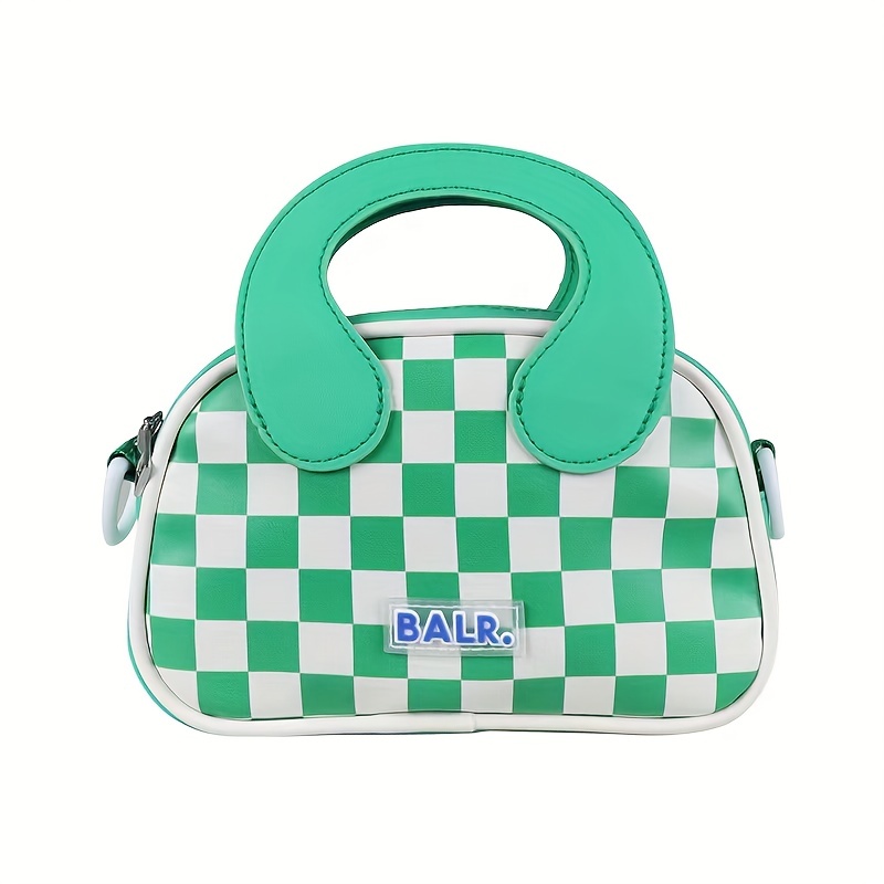 Girls Plaid Handbag Casual Shoulder Bag